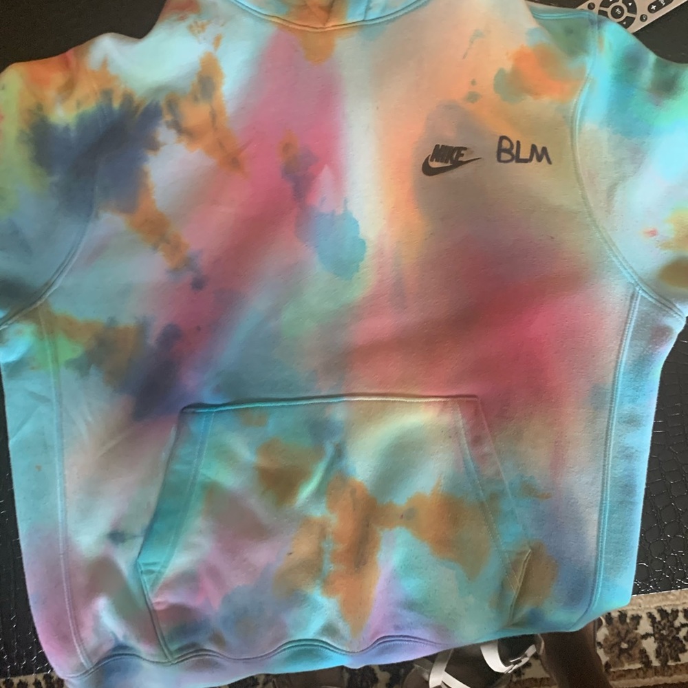 Nike Tie Dye Hoodie Custom Limited BLM Black Lives Matter Sweatshirt